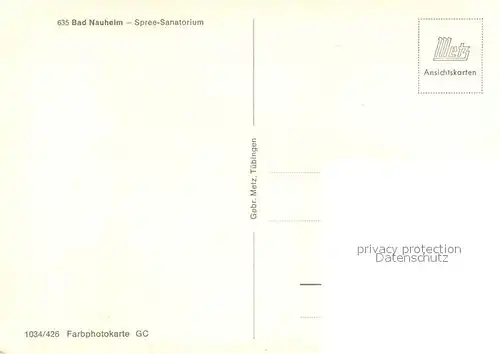 AK / Ansichtskarte Bad Nauheim Spree Sanatorium Kat. Bad Nauheim