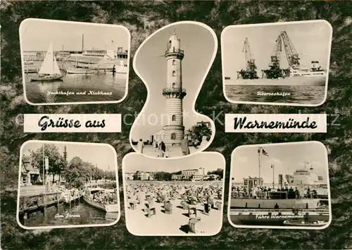 AK / Ansichtskarte Warnemuende Ostseebad ueberseehafen Faehre Warnemuende Yachthafen  Kat. Rostock