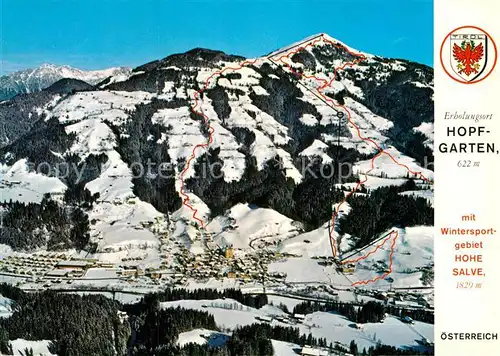 AK / Ansichtskarte Hopfgarten Brixental Fliegeraufnahme Hohe Salve Kat. Hopfgarten im Brixental