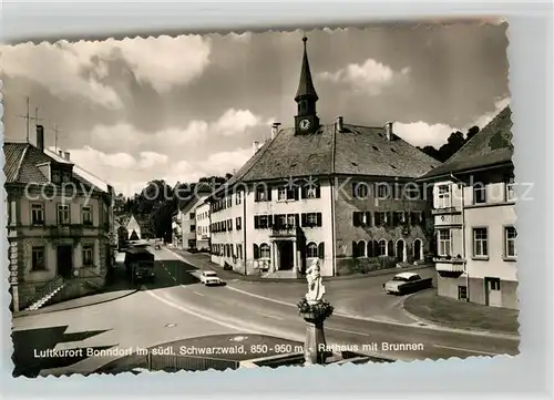 AK / Ansichtskarte Bonndorf Schwarzwald Rathaus Brunnen Kat. Bonndorf