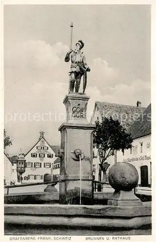 AK / Ansichtskarte Graefenberg Oberfranken Brunnen Rathaus Kat. Graefenberg