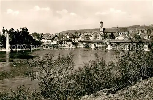 AK / Ansichtskarte Saeckingen Rhein Rheinbruecke Muenster Kat. Bad Saeckingen