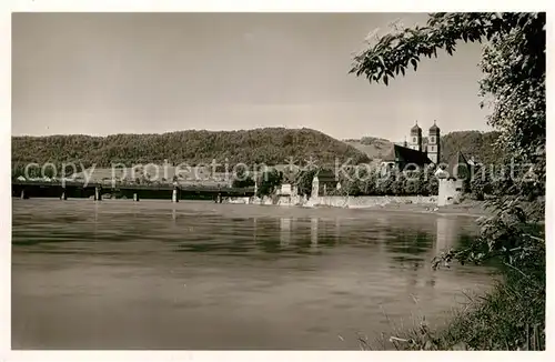 AK / Ansichtskarte Saeckingen Rhein Holzbruecke Muenster Kat. Bad Saeckingen