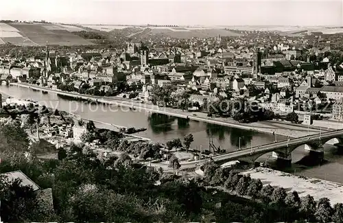 AK / Ansichtskarte Wuerzburg Blick vom Kaeppele Loewenbruecke Kat. Wuerzburg