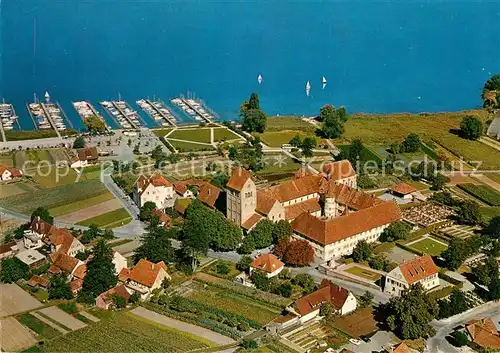 AK / Ansichtskarte Reichenau Bodensee Fliegeraufnahme Marienmuenster Benediktinerabtei Basilika Kat. Reichenau