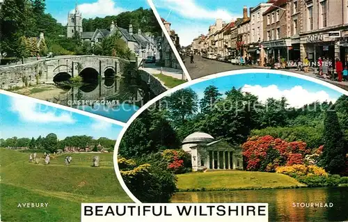 AK / Ansichtskarte Wiltshire UK Castle Combe Warminster Avebury Stourhead