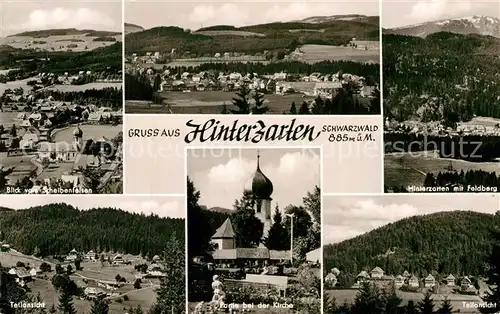 AK / Ansichtskarte Hinterzarten Blick vom Scheibenfelsen Teilansicht Feldberg Kirche  Kat. Hinterzarten