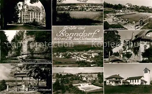 AK / Ansichtskarte Bonndorf Schwarzwald Schloss Wutachschlucht Lindenbuck Schwimmbad Kirche Kat. Bonndorf