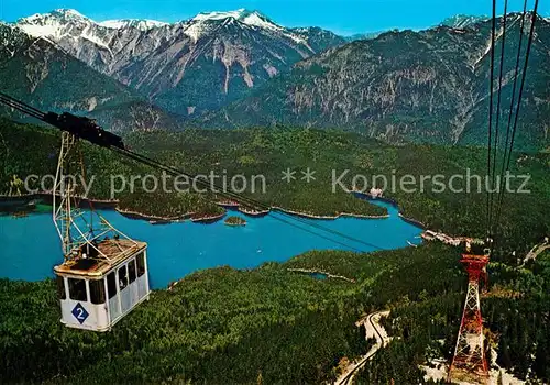 AK / Ansichtskarte Seilbahn Zugspitze Eibsee Ammergauer Alpen  Kat. Bahnen