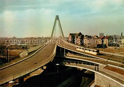 AK / Ansichtskarte Bruecken Bridges Ponts Severinsbruecke Koeln Strassenbahn