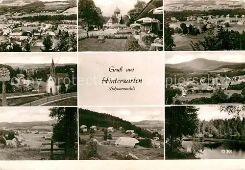 AK / Ansichtskarte Hinterzarten Kirche Teilansicht Bergsee Panorama  Kat. Hinterzarten