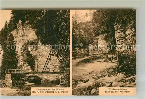 AK / Ansichtskarte Bonndorf Schwarzwald Das Verschwinden der Wutach Kat. Bonndorf