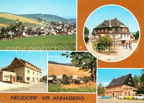 AK / Ansichtskarte Neudorf Annaberg Panorama HOG Vierenstrasse Betriebsgaststaette Gute Quelle Teilansicht FDGB Vertragshaus Haus des Volkes Kat. Oberwiesenthal