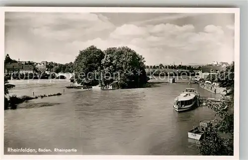 AK / Ansichtskarte Rheinfelden Baden Anleger Rheinbruecke Kat. Rheinfelden (Baden)