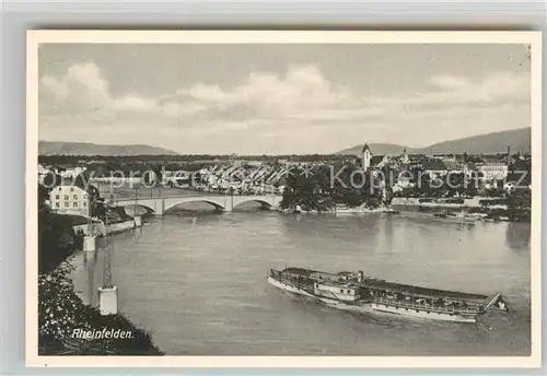 AK / Ansichtskarte Rheinfelden Baden Rheinbruecke Ausflugsschiff Kat. Rheinfelden (Baden)