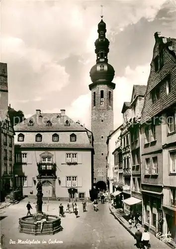 AK / Ansichtskarte Cochem Mosel Marktplatz Brunnen Turm Kat. Cochem