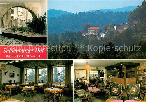 AK / Ansichtskarte Bayerischer Wald Saldenburger Hof Gastraeume