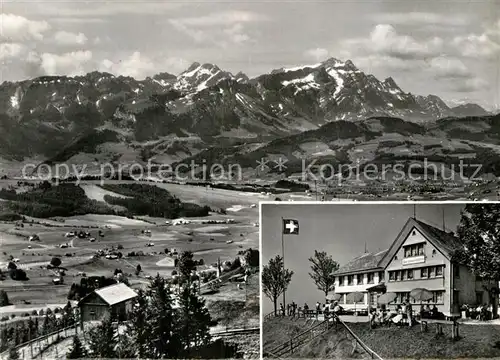 AK / Ansichtskarte Gais AR Gasthaus Gaebris Saentiskette Kat. Gais