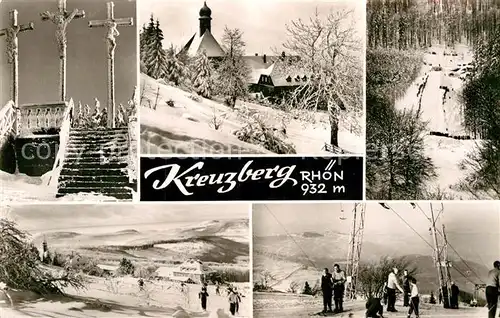 AK / Ansichtskarte Kreuzberg Rhoen Kloster Winter Kat. Gersfeld (Rhoen)