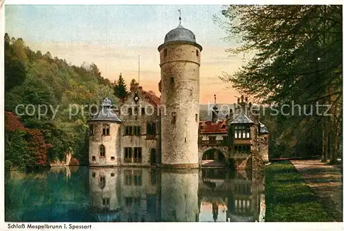 AK / Ansichtskarte Mespelbrunn Schloss  Kat. Mespelbrunn