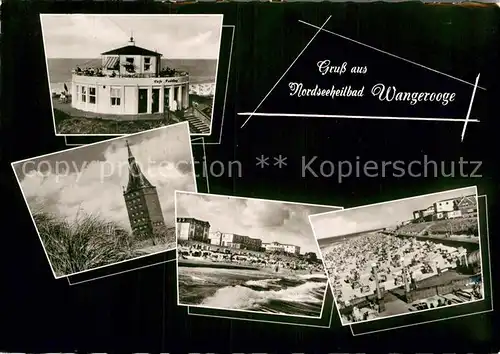 AK / Ansichtskarte Wangerooge Nordseebad Cafe Turm Strandleben Kat. Wangerooge