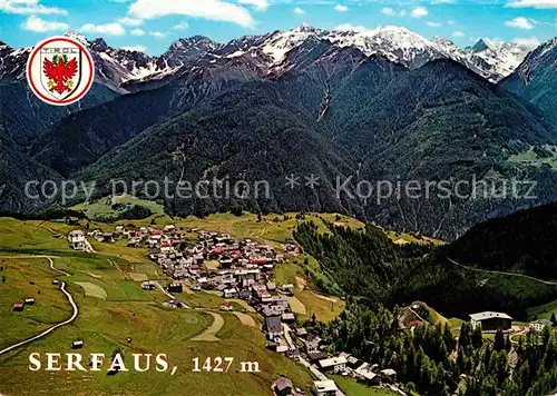 AK / Ansichtskarte Serfaus Tirol Fliegeraufnahme Komperdellgebiet Glockturmgebirge  Kat. Serfaus