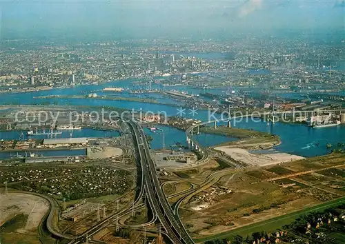 AK / Ansichtskarte Hamburg Fliegeraufnahme Kohlbrandbruecke Hafen Kat. Hamburg