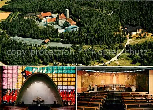 AK / Ansichtskarte Ebermannstadt Fliegeraufnahme Burg Feuerstein Oberkirche Unterkirche Kat. Ebermannstadt