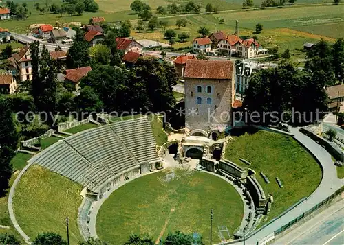 AK / Ansichtskarte Avenches Fliegeraufnahme Amphitheater Romain Kat. Avenches