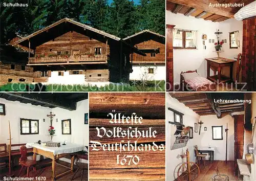 AK / Ansichtskarte Tittling Museumsdorf Schulhaus Schulzimmer 1670 Lehrerwohnung Kat. Tittling