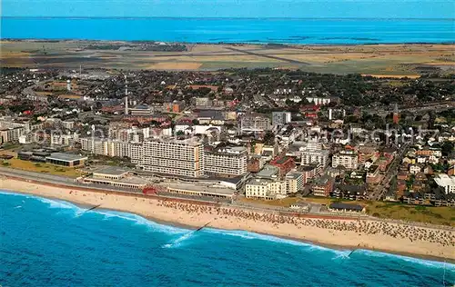 AK / Ansichtskarte Westerland Sylt Fliegeraufnahme Strand Kat. Westerland