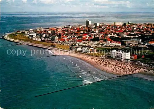 AK / Ansichtskarte Norderney Nordseebad Fliegeraufnahme Strand Kat. Norderney