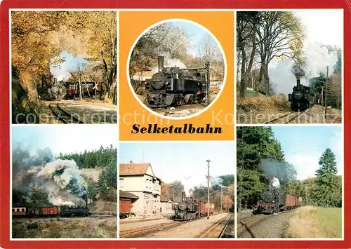 AK / Ansichtskarte Lokomotive Selketalbahn Bahnhof Alexisbad Strassberg Gernrode  Kat. Eisenbahn