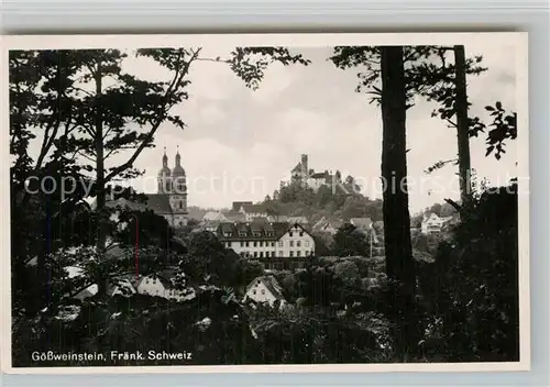 AK / Ansichtskarte Goessweinstein Teilansicht Burg Wallfahrtskirche  Kat. Goessweinstein