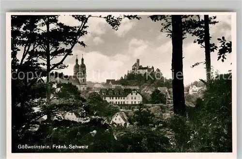 AK / Ansichtskarte Goessweinstein Teilansicht Burg Wallfahrtskirche  Kat. Goessweinstein