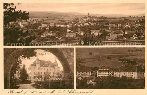 AK / Ansichtskarte Bonndorf Schwarzwald Panorama Schloss  Kat. Bonndorf