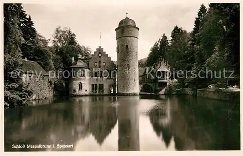 AK / Ansichtskarte Mespelbrunn Schloss Kat. Mespelbrunn