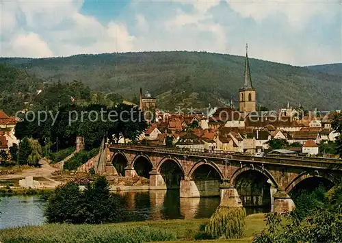 AK / Ansichtskarte Lohr Main Mainbruecke Stadtansicht Kat. Lohr a.Main