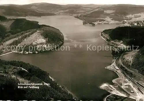 AK / Ansichtskarte Schluchsee Blick auf Feldberg Schwarzwald Fliegeraufnahme Kat. Schluchsee