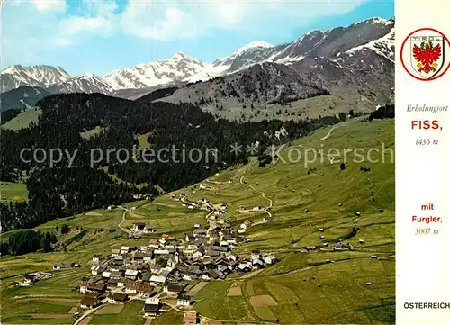 AK / Ansichtskarte Fiss Tirol Fliegeraufnahme Furgler Kat. Fiss