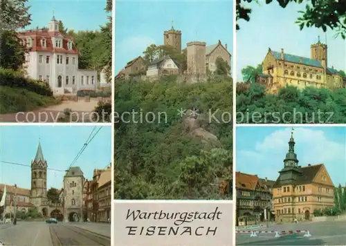 AK / Ansichtskarte Eisenach Thueringen Hotel Hohe Sonne Nikolaitor und Kirche Wartburg Rathaus Kat. Eisenach