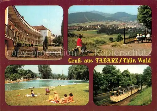 AK / Ansichtskarte Tabarz FDGB Erholungsheim Theo Neubauer Cafe Deysingslust Schwimmbad Thueringerwaldbahn Kat. Tabarz Thueringer Wald