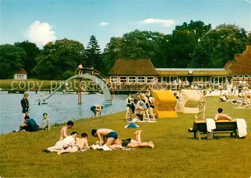 AK / Ansichtskarte Bad Zwischenahn Strandbad und Strand Cafe Kat. Bad Zwischenahn