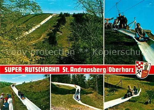 AK / Ansichtskarte Sommerrodelbahn Super Rutschbahn Matthias Schmidt Berg St. Andreasberg 