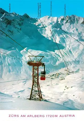 AK / Ansichtskarte Seilbahn Zuers am Arlberg  Kat. Bahnen