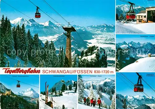 AK / Ansichtskarte Seilbahn Tegelberg Schwangau Fuessen  Kat. Bahnen