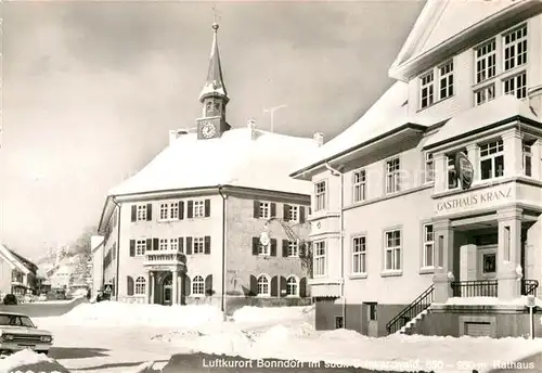 AK / Ansichtskarte Bonndorf Schwarzwald Gasthaus Kranz Rathaus Kat. Bonndorf