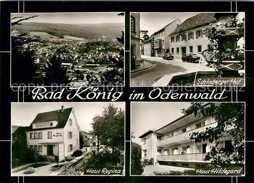 AK / Ansichtskarte Bad Koenig Odenwald Panorama Schoenberger Hof Haus Regina und Hildegart Kat. Bad Koenig