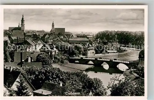 AK / Ansichtskarte Crailsheim Teilansicht Jagstbruecke Kat. Crailsheim