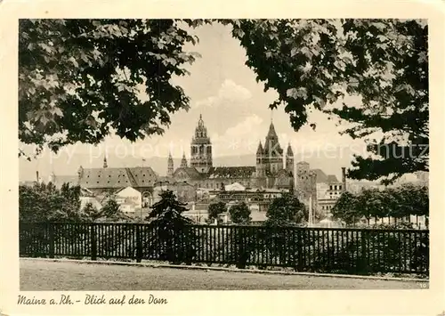 AK / Ansichtskarte Mainz Rhein Blick auf den Dom